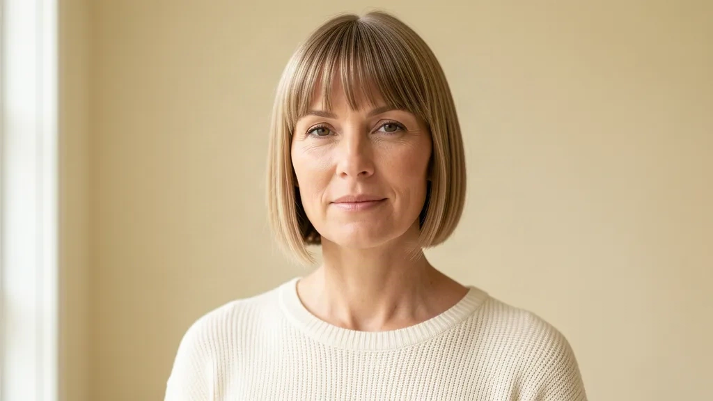 Blunt Bangs: A Bold, Straight-Across Fringe