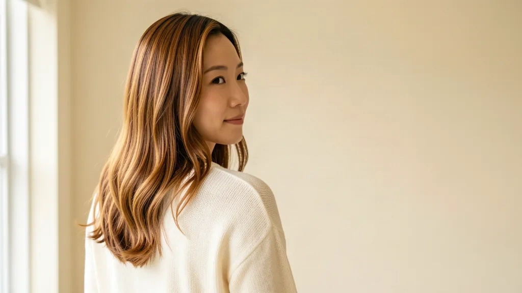 Caramel Highlights on Brown and Dark Hair